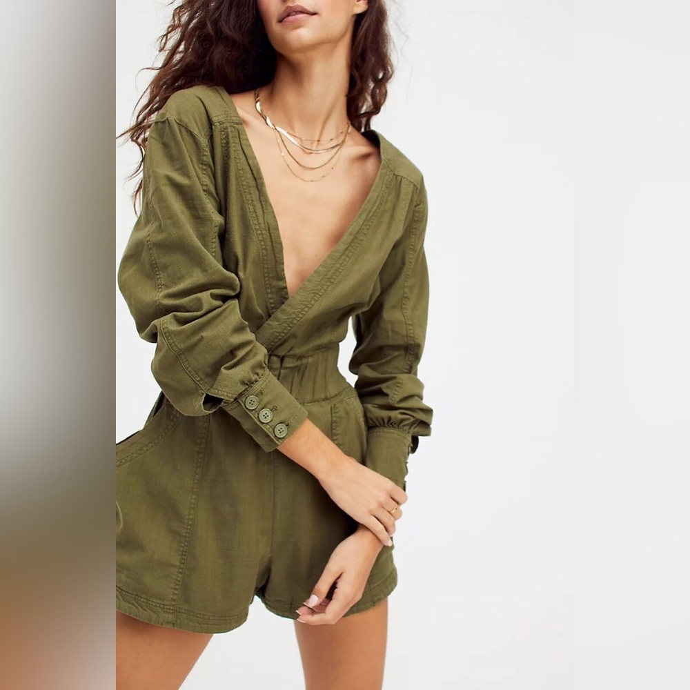 Free People Forrest Green Romper